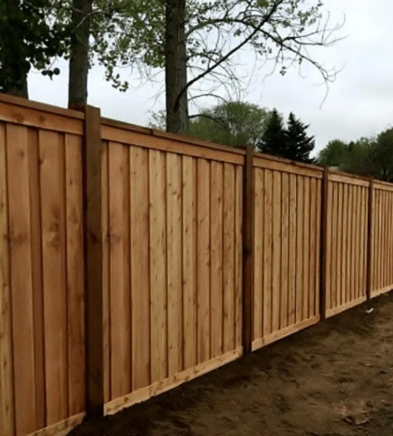 Wood privacy fence completed in Central Florida
